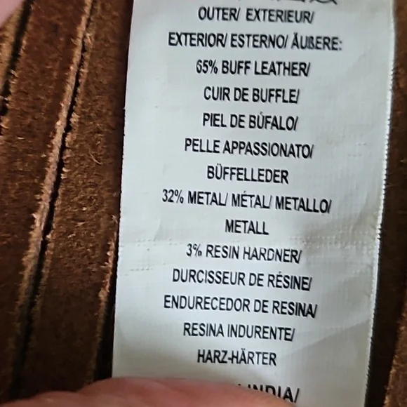 FREE PEOPLE Brown leather boho belt with Silvertone hardware - Picture 8 of 8